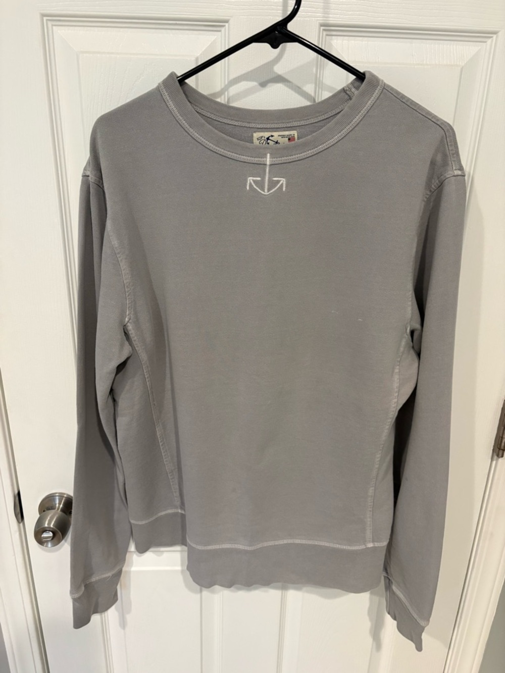 Kiel James Patrick Light Gray AnchorKnit Coastal Crewneck Worn once!